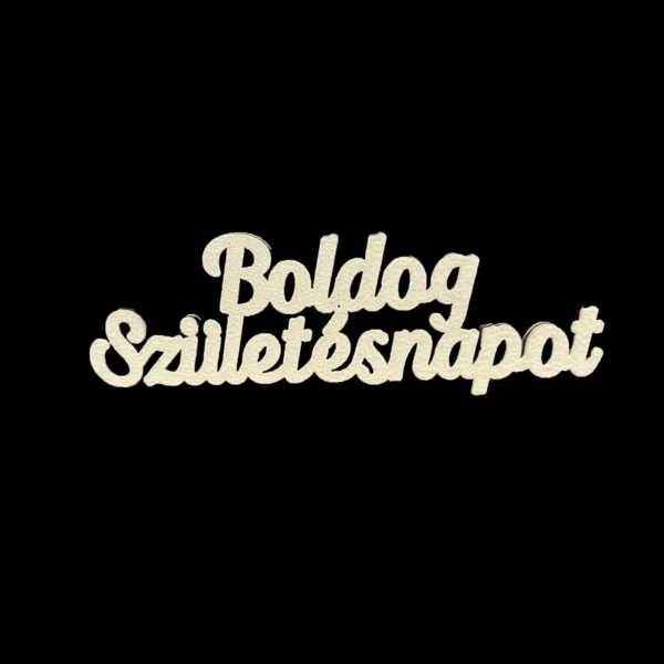 Boldog születésnapot fehér felirat